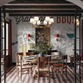 Retro Food Grab Some BBQ Mural Wallpaper - room preview 05