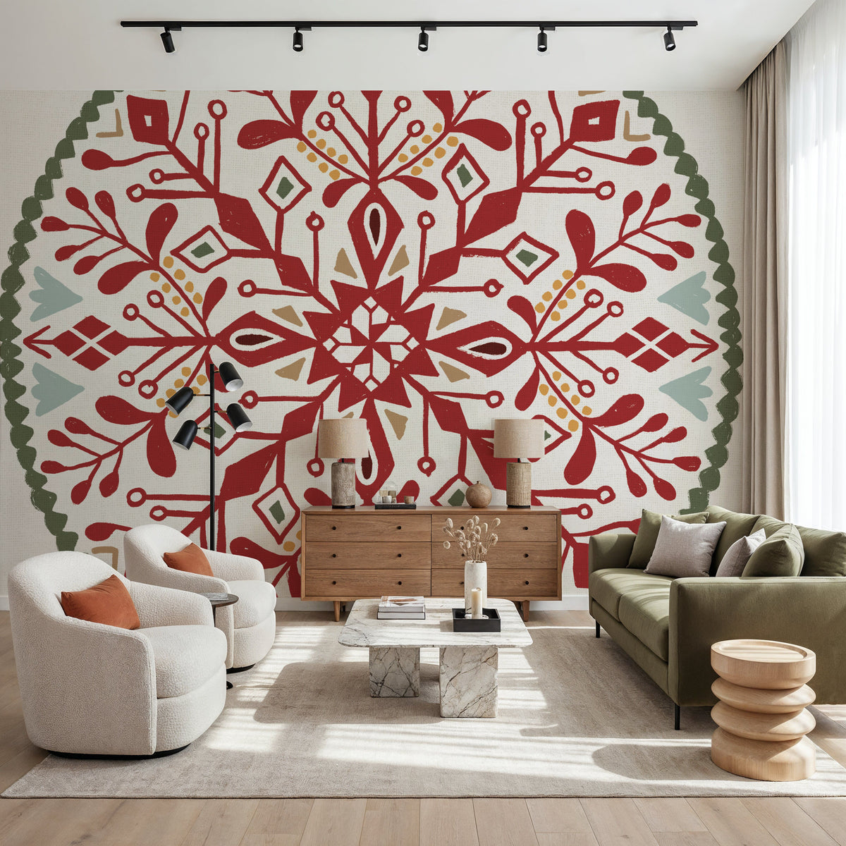 Holiday Form XI Color Mural Wallpaper - room preview 05