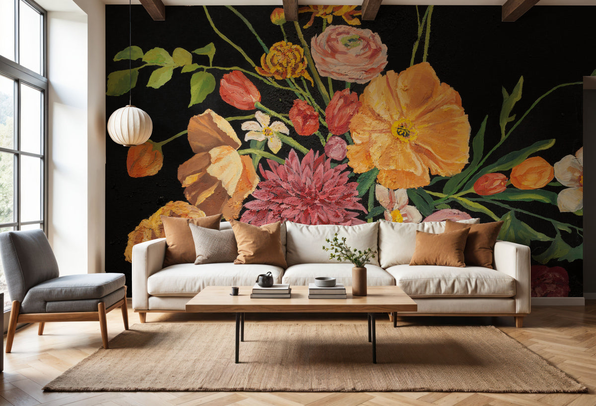 Floral Genesis Mural Wallpaper - room preview 05