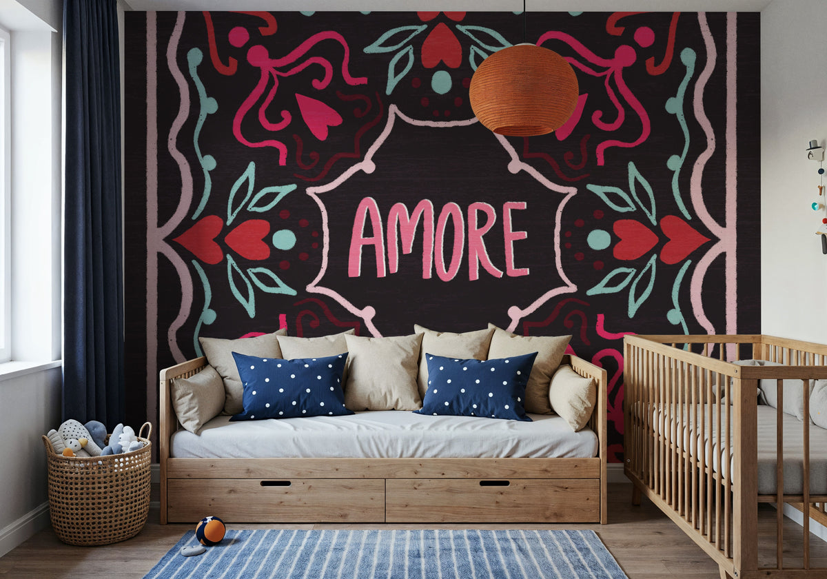 Love Sentiments Amore Mural Wallpaper - room preview 05