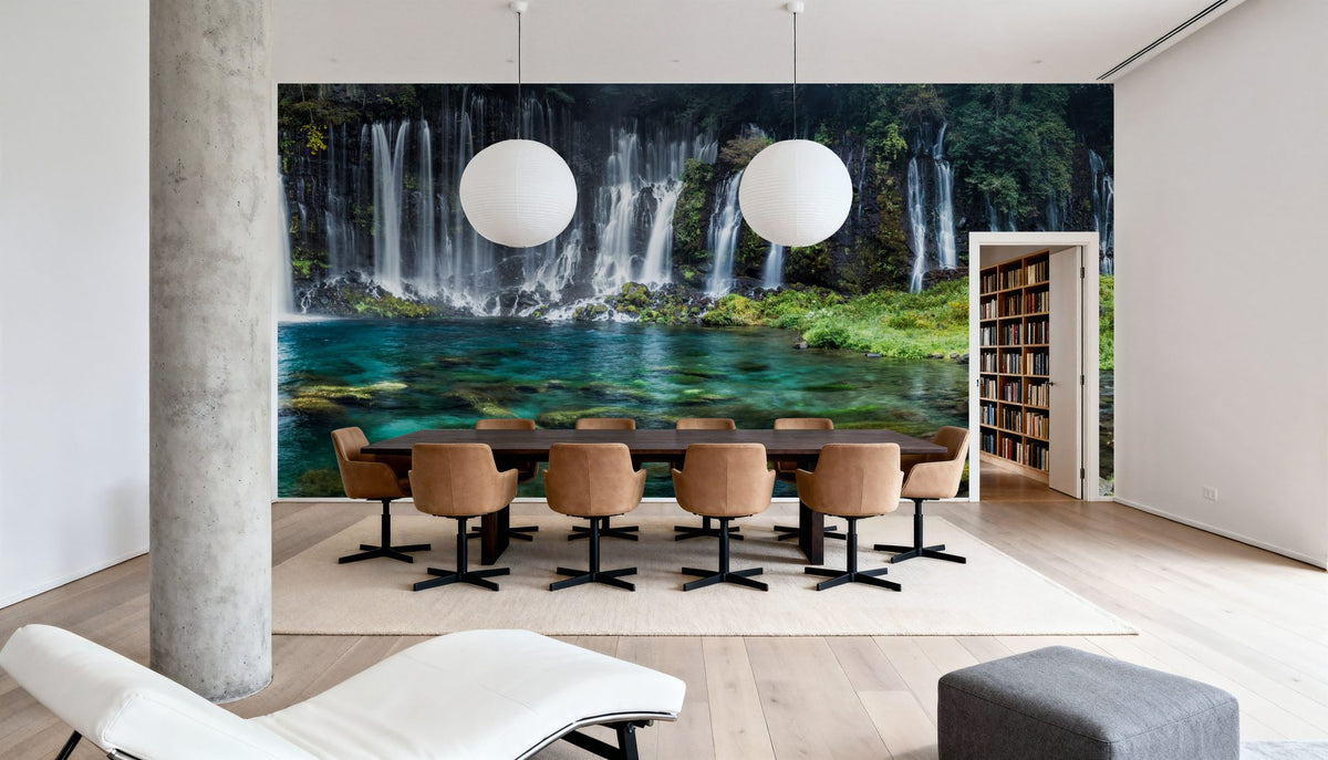 Shiraito Falls Mural Wallpaper - room preview 05