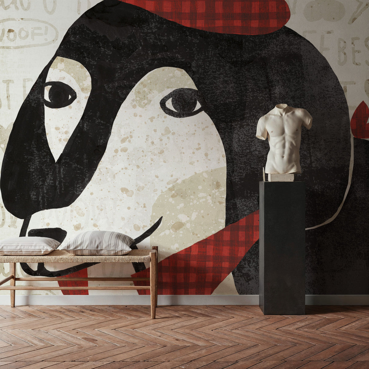 Puppy Love IV Mural Wallpaper - room preview 05