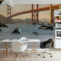 Golden Gate Bridge From Marshall Beach Mural Wallpaper - room preview 05
