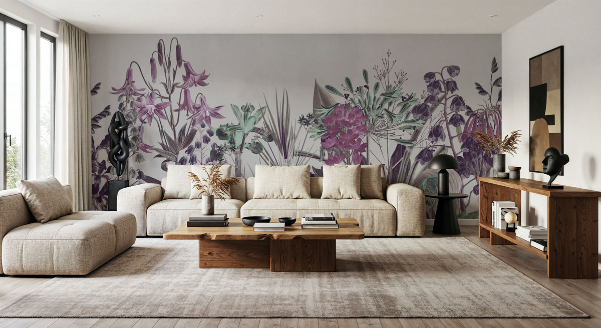 Field of Dreams Purple Mural Wallpaper - room preview 05