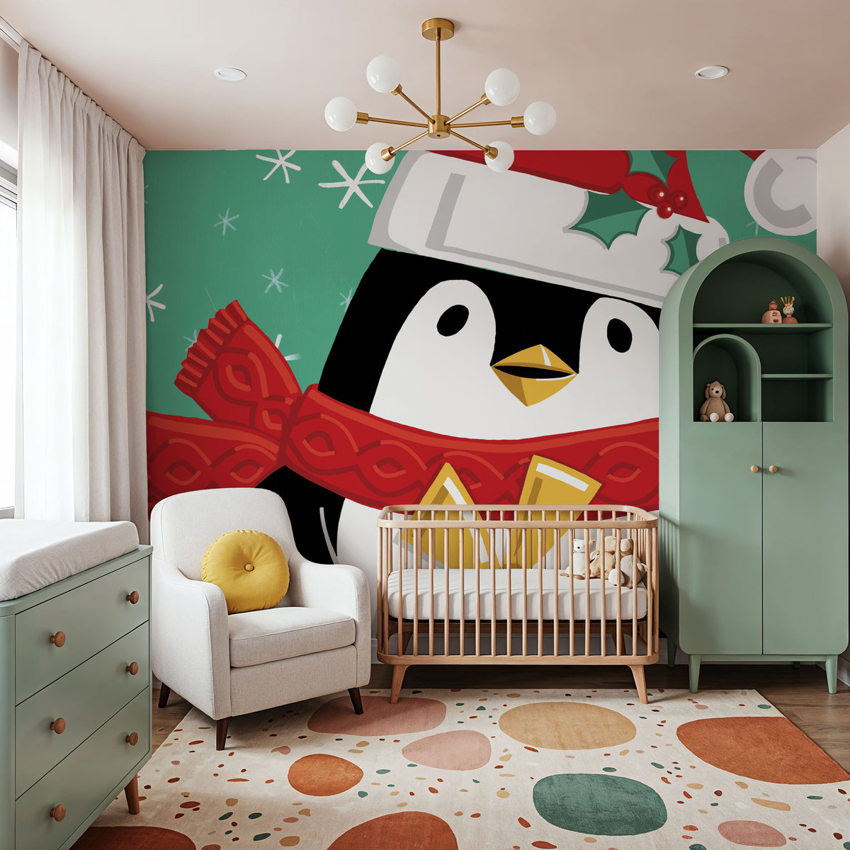 Festive Christmas X Mural Wallpaper - room preview 05