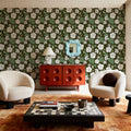 Moon Vine, Olive Green Mural Wallpaper - room preview 05