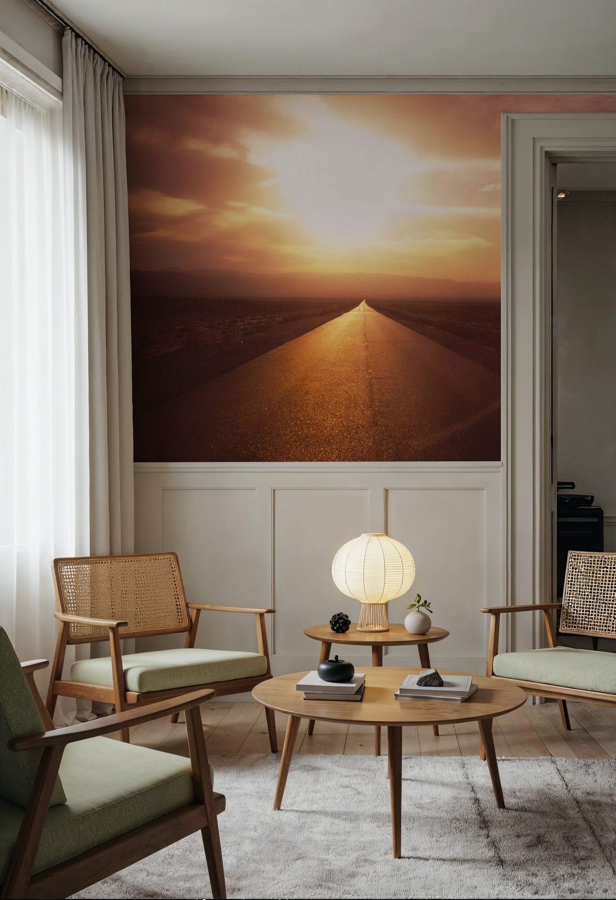 Sunset Highway Mural Wallpaper - room preview 05