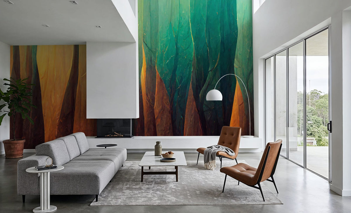 Reduced Trees Mural Wallpaper - room preview 05