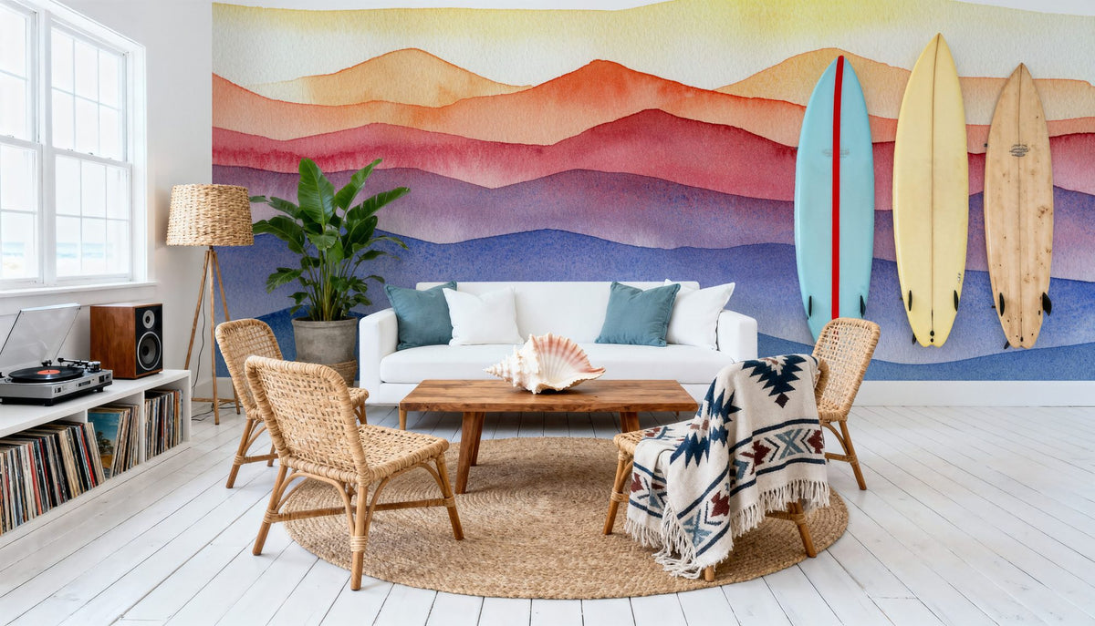 Rainbow Mountains Mural Wallpaper - room preview 05