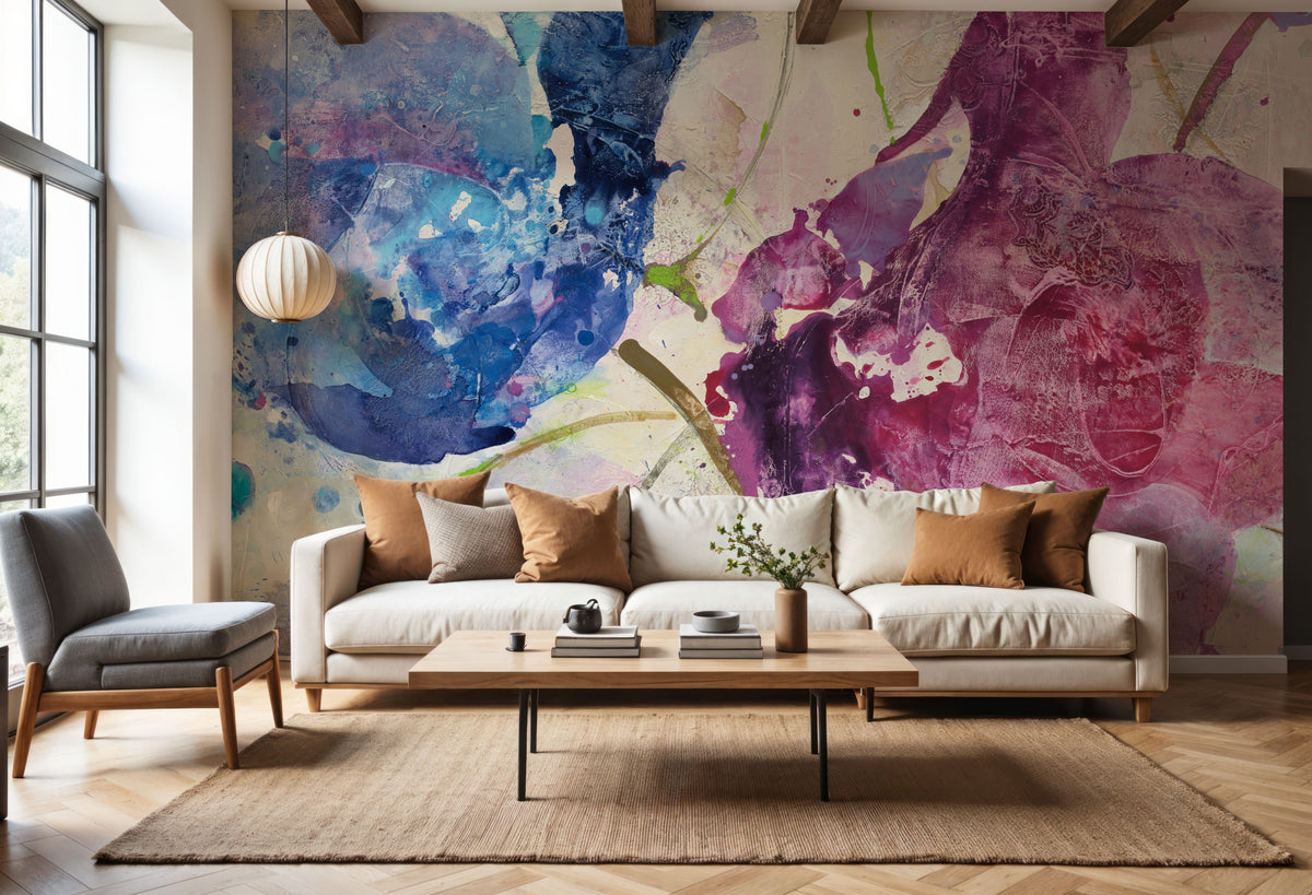 Fireworks Abstract Mural Wallpaper - room preview 05