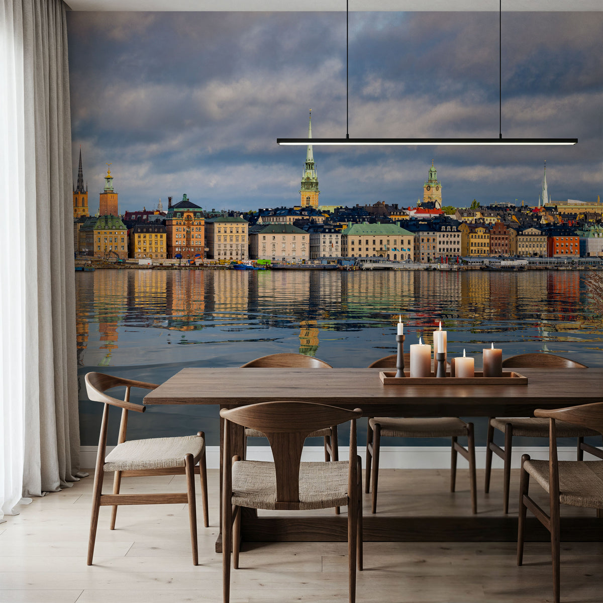 Harbor Reflections Mural Wallpaper - room preview 05
