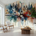 Watercolor Skyline Paris IV Mural Wallpaper - room preview 05