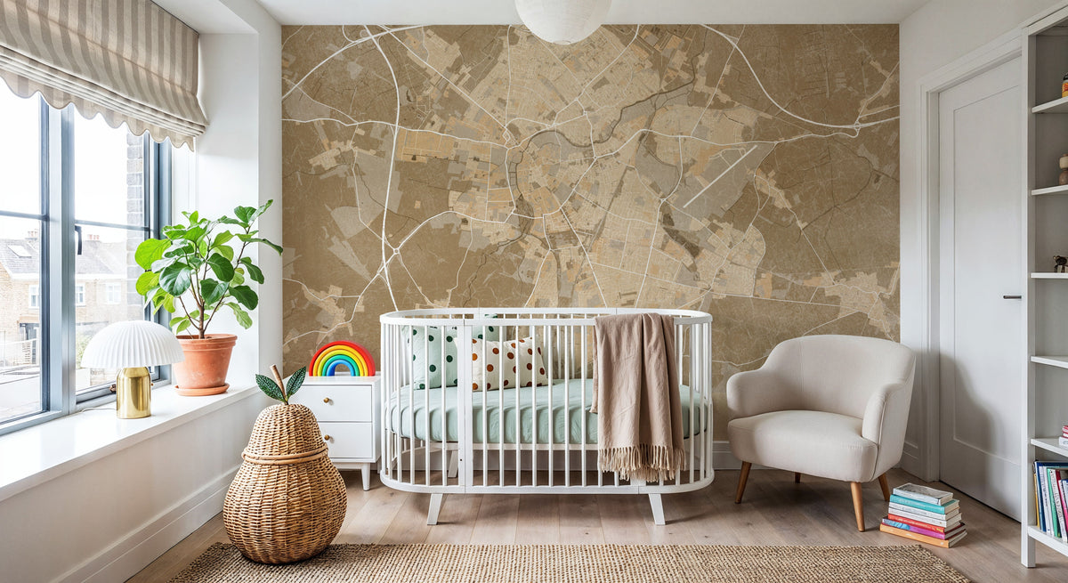 Cambridge Ochre Mural Wallpaper - room preview 05