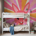 Retro Rabbit Mural Wallpaper - room preview 05