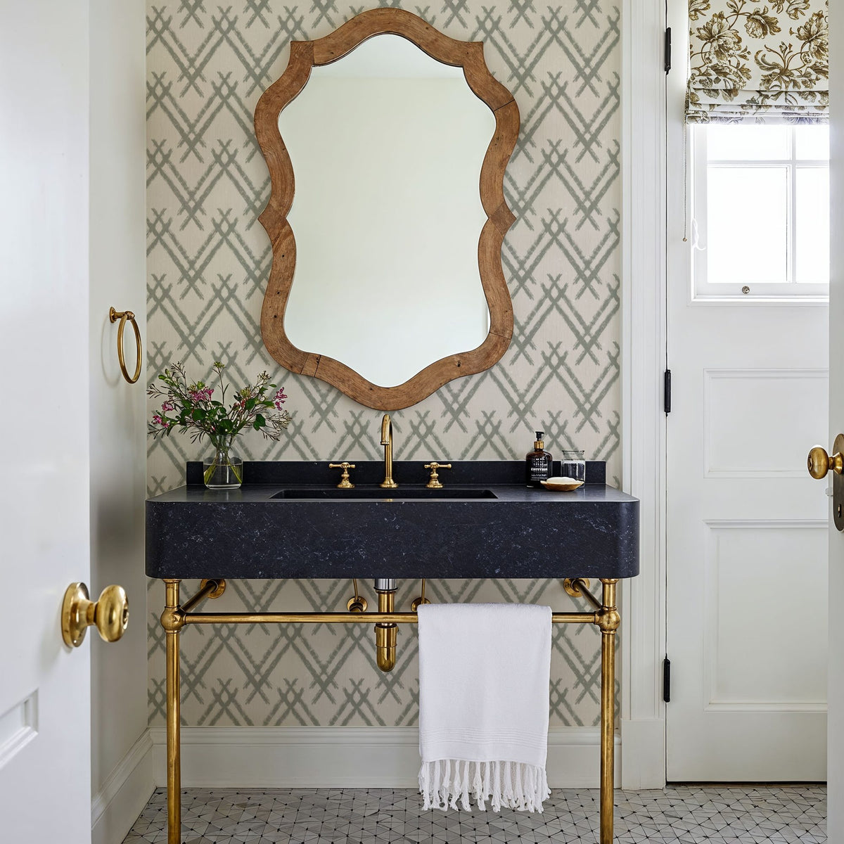 Woodland Tops Gray Mural Wallpaper - room preview 05