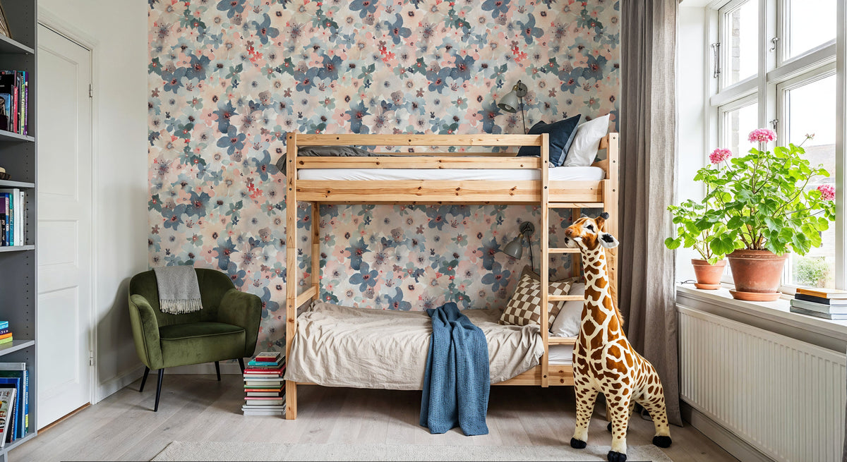 Wildflower Meadow Mural Wallpaper - Neutral Tone - room preview 05