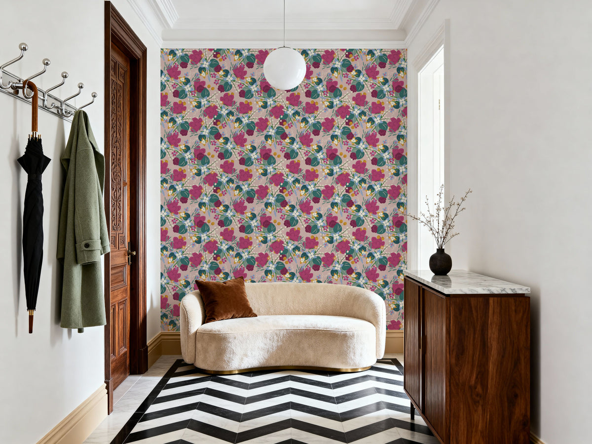 Flower Fluff Mural Wallpaper - room preview 05