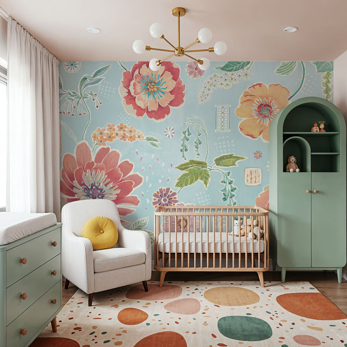 Simple Blossom Mural Wallpaper - room preview 05