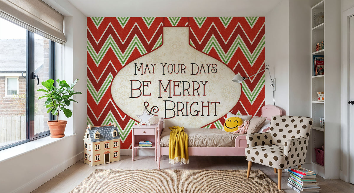Festive Thoughts IV Mural Wallpaper - room preview 05