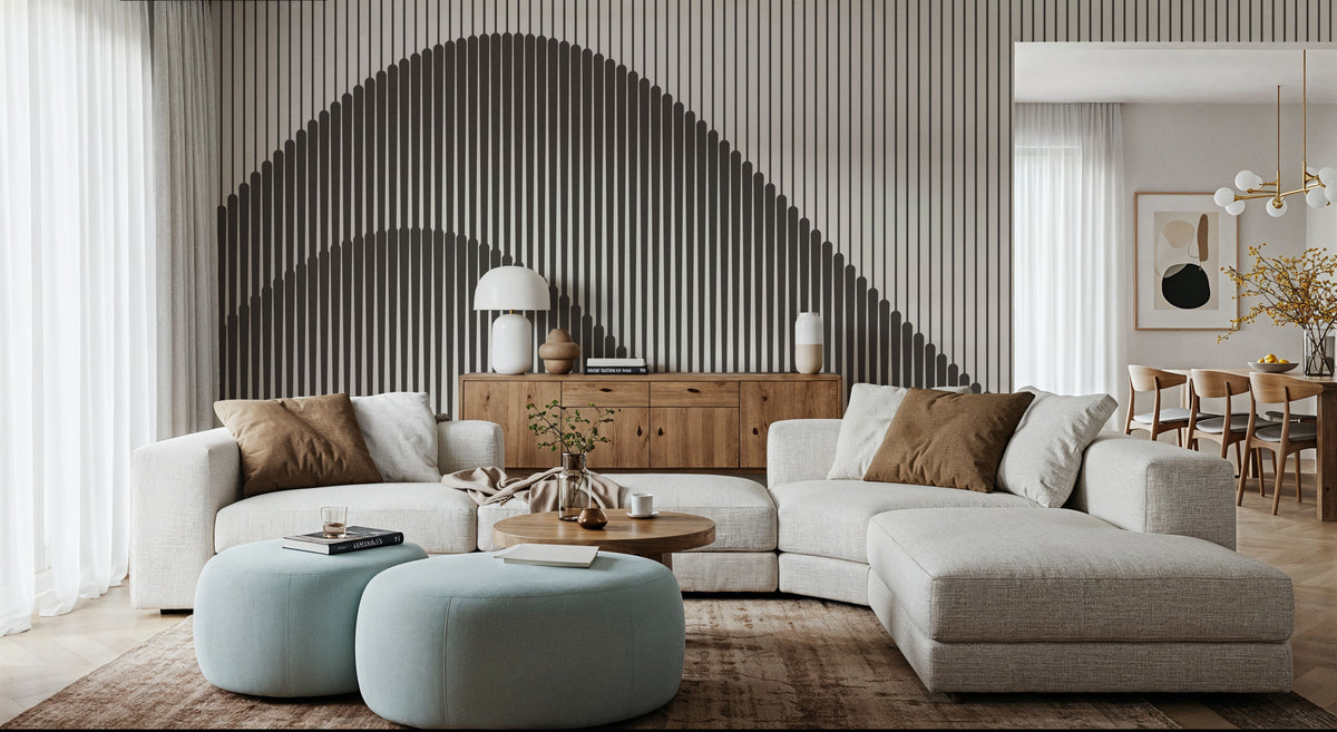 Wavelines Mural Wallpaper - room preview 05
