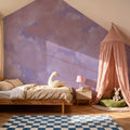 Painted Dreamy Clouds, Aura Indigo Mural Wallpaper - room preview 05