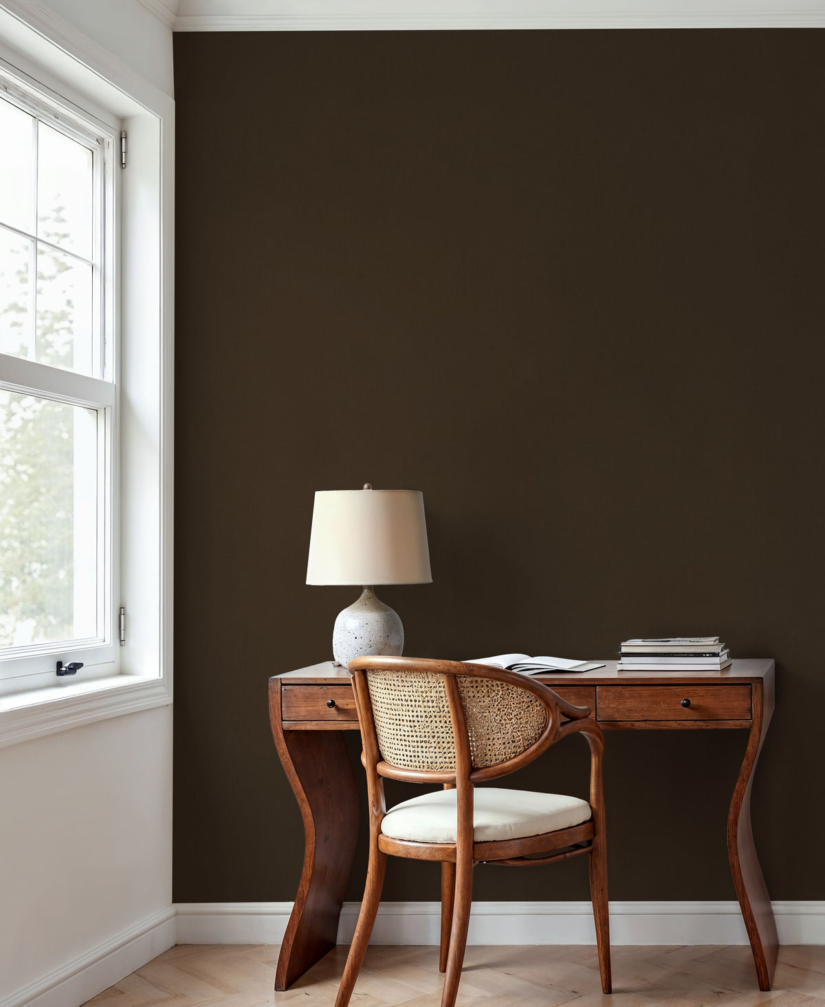 Linen Mist Murky Collection, Coffee Mural Wallpaper - room preview 05