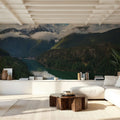 Diablo Lake and Colonial Peak Mural Wallpaper - room preview 05