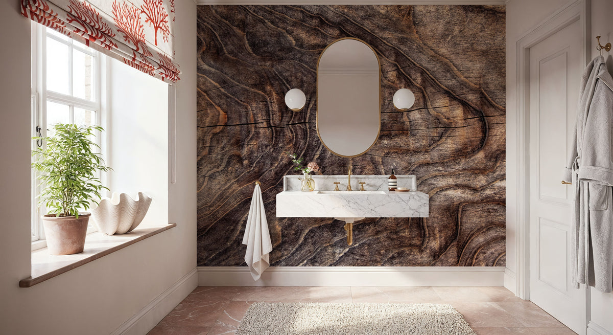 Driftwood Contours Mural Wallpaper - room preview 05