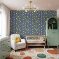 Memphis Dots & Stripes, Lilac Mural Wallpaper - room preview 05