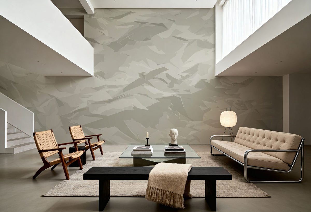 Origami Mountains Mural Wallpaper - room preview 05