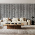 Veneer Lines, Slate Mural Wallpaper - room preview 05