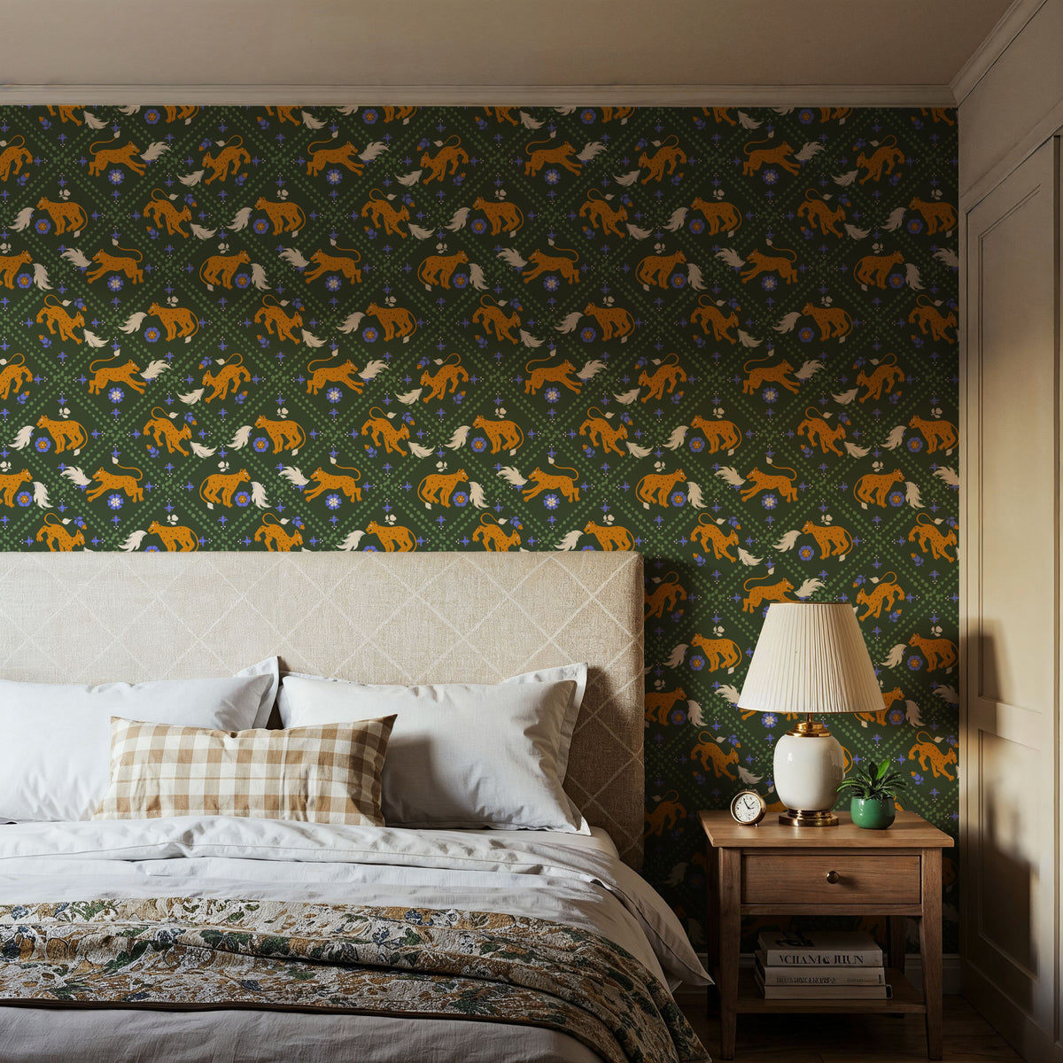 Wild Cat Roar Mural Wallpaper - room preview 05