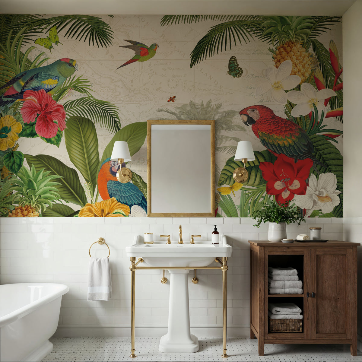 Parrot Paradise I Mural Wallpaper - room preview 05