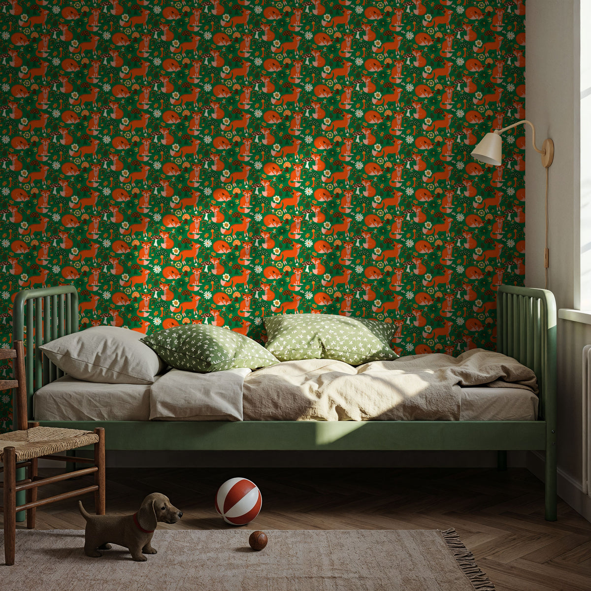 Friendly Foxes Mural Wallpaper - room preview 05