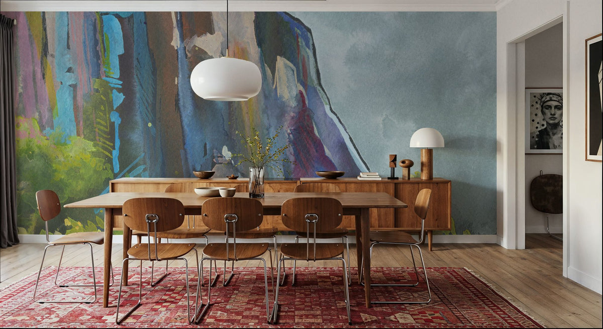 Moody Mountain Mural Wallpaper - room preview 05