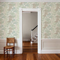 Overleaf Woodland Pattern, Light Green Mural Wallpaper - room preview 05