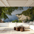 Chalk Cliffs Panorama Mural Wallpaper - room preview 05