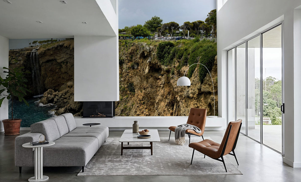 Tropical Cliff Cascade Mural Wallpaper - room preview 05