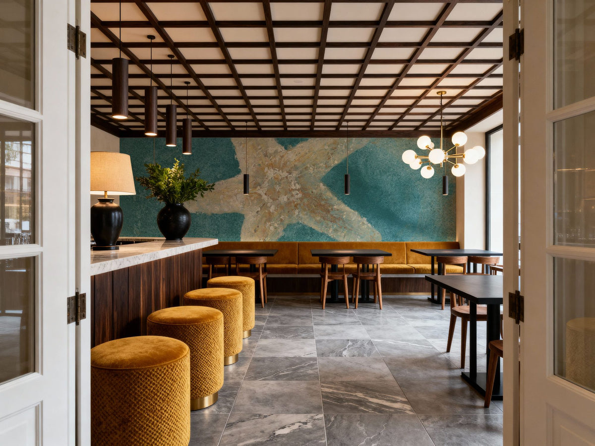Treasures From the Sea Aqua II Mural Wallpaper - room preview 05