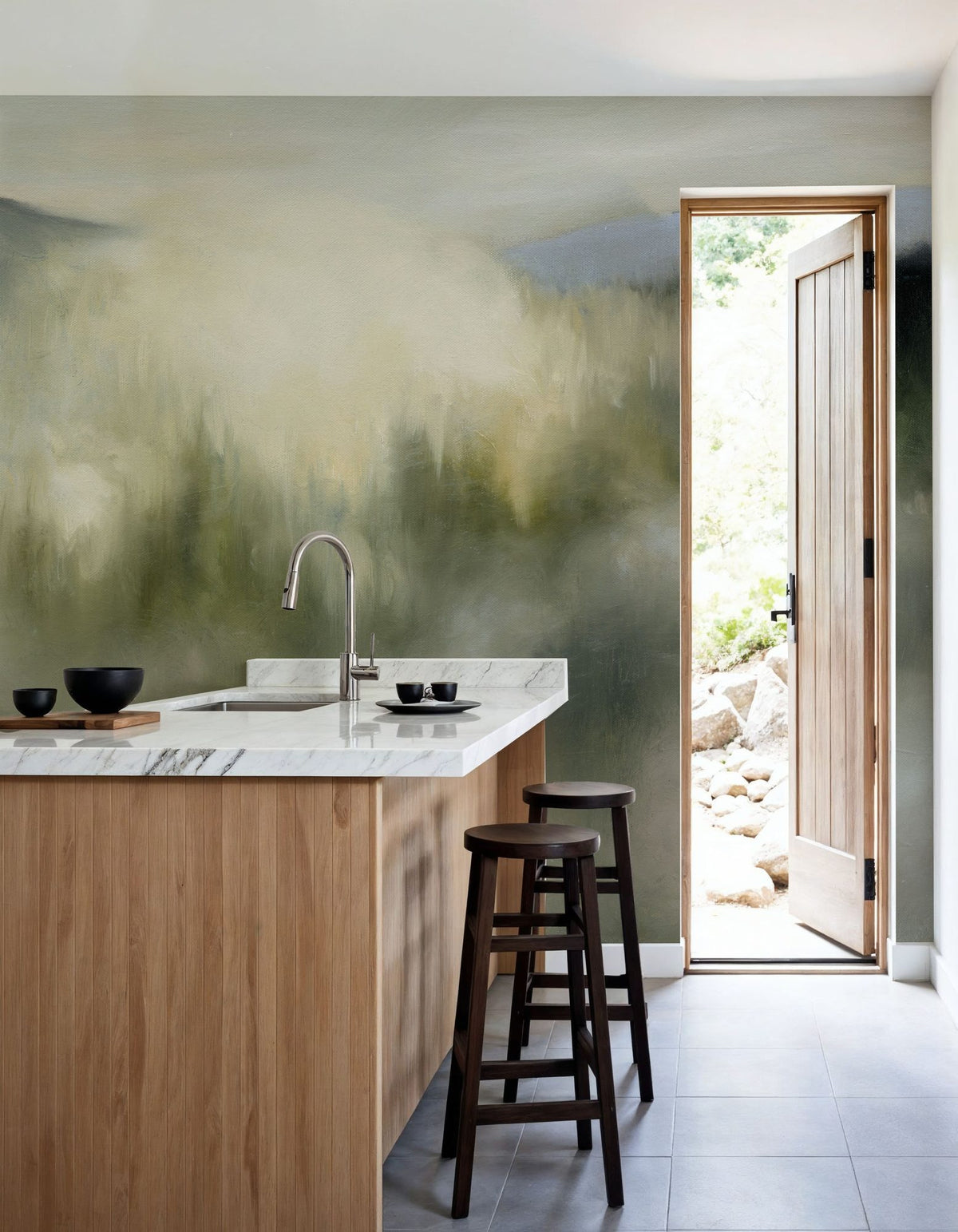 Valley Clouds Mural Wallpaper - room preview 05