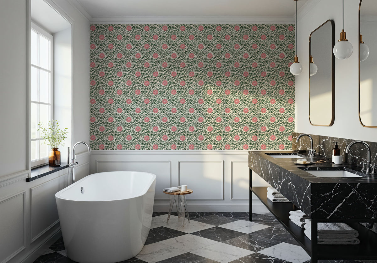 Authentique, Rose Pink Mural Wallpaper - room preview 05