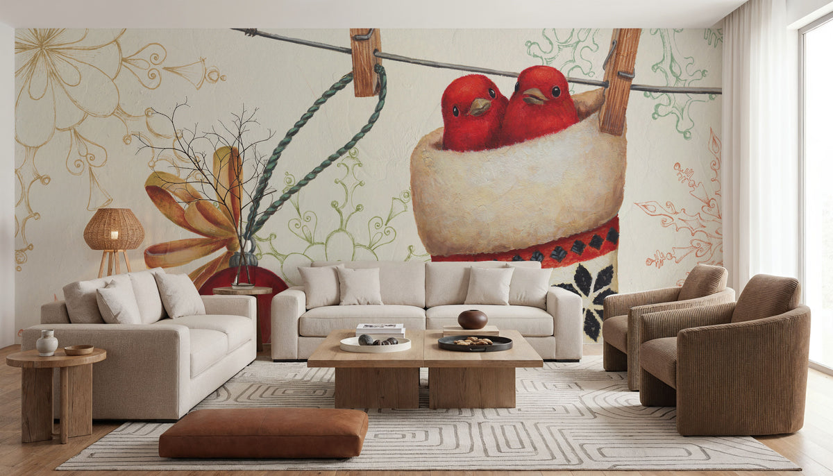 Holiday Wings V Mural Wallpaper - room preview 05