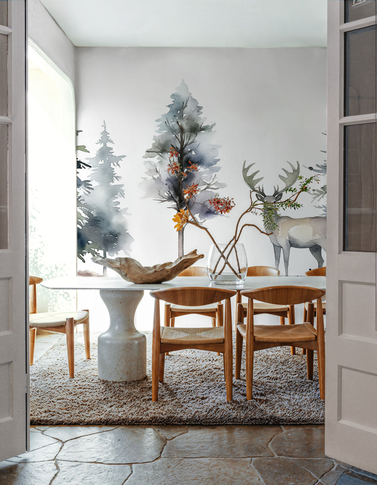 Run For Deer Life Mural Wallpaper - room preview 05