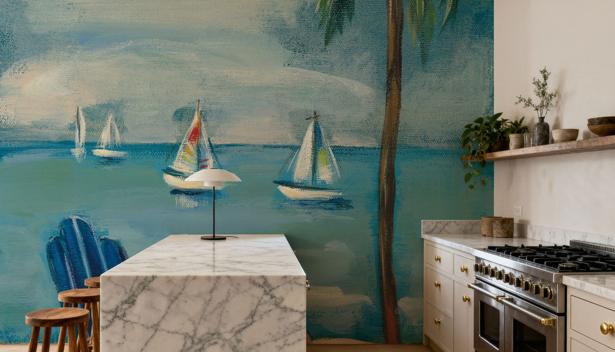 Turquoise Bay IV Mural Wallpaper - room preview 05
