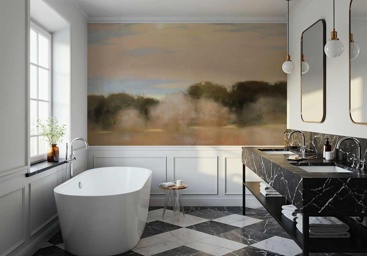Sienna Fields I Moon Sq Mural Wallpaper - room preview 05
