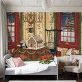 Home For the Holidays III Mural Wallpaper - Red Tone - room preview 05