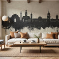 Darmstadt Skyline Concrete Mural Wallpaper - room preview 05