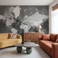 World Map Cities - Patwin Mural Wallpaper - room preview 05