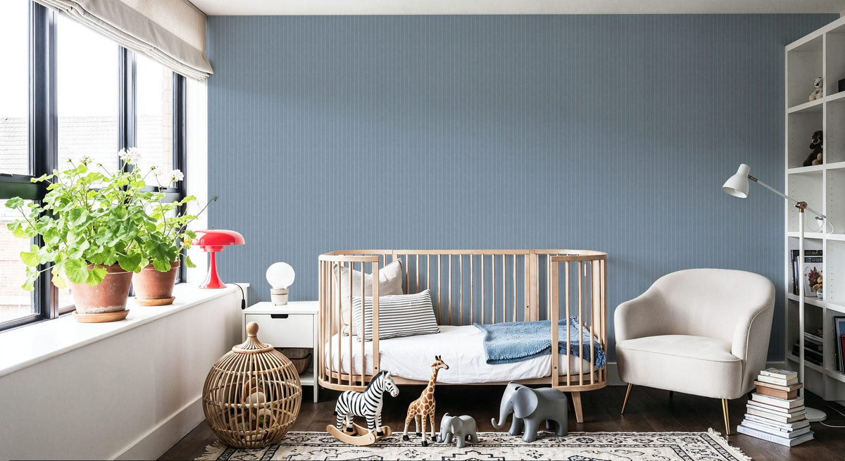 Tailor's Pin Stripe, Sky Mural Wallpaper - room preview 05
