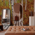 Autumn Birch Haven Mural Wallpaper - room preview 05